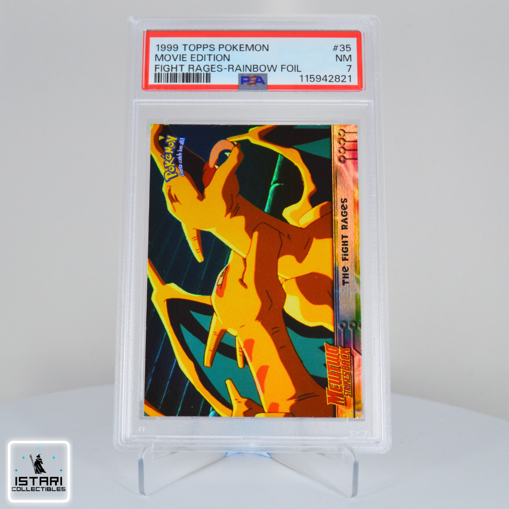 PSA 7 - Fight Rages (Rainbow) - The First Movie - Topps - 1999