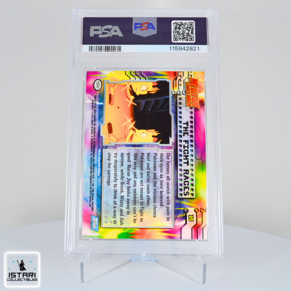 PSA 7 - Fight Rages (Rainbow) - The First Movie - Topps - 1999