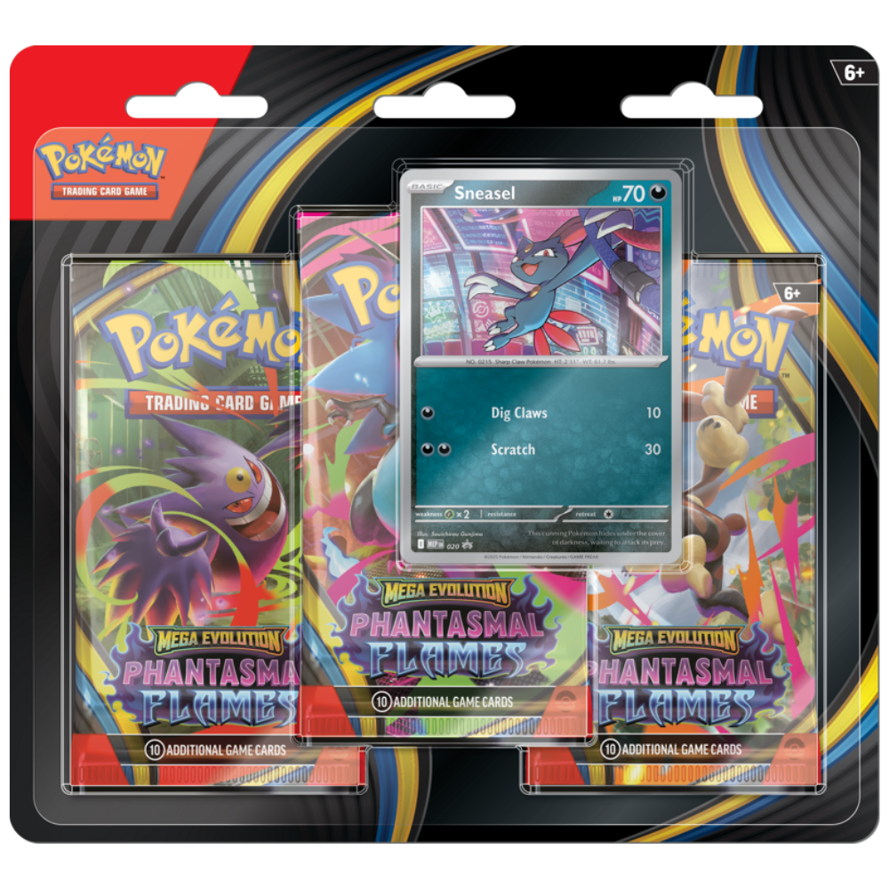 Pokémon - Mega Evolution - Phantasmal Flames - 3-Pack Blister (Sneasal)