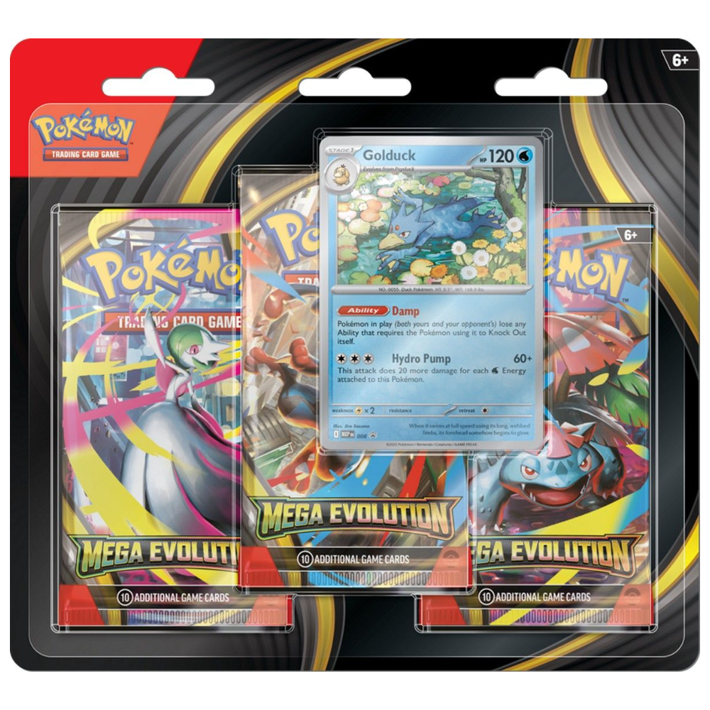 Pokémon - Mega Evolution - Base Set - 3-Pack Blister (Golduck)