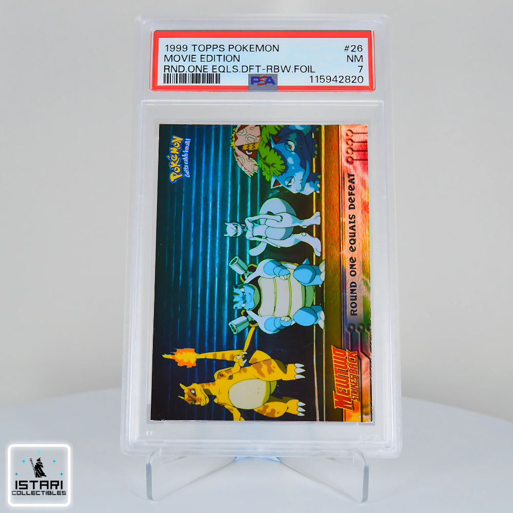PSA 7 - Round 1 equals Defeat (Rainbow) - The First Movie - Topps - 1999